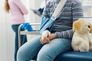 injured child