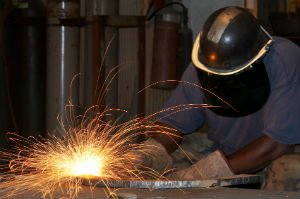 metal being welded