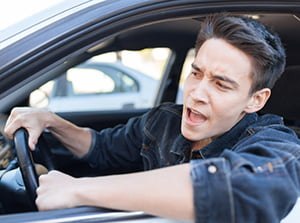 an angry driver