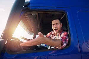 angry truck driver