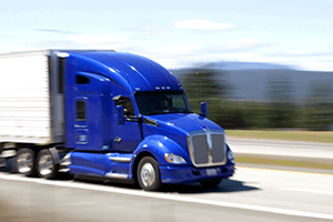 blue 18 wheeler