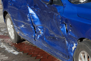 car with side damage