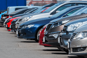 cars in a parking lot