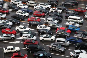 cars in a traffic jam