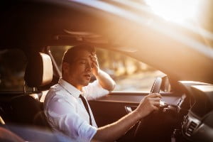 driver with a hangover