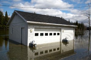 flooded building