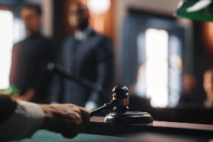 hand on a gavel