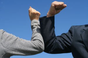 high five elbows