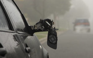 damaged side view mirror