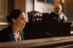 in a court hearing