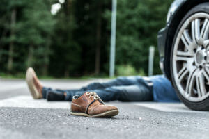 an injured pedestrian