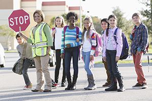 kids with stop sign