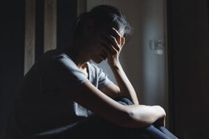 person in pain