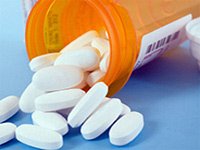 pills in an orange bottle