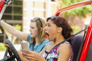 reaction before a crash