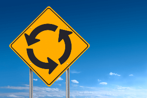 roundabout street sign