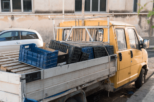 small truck with cargo