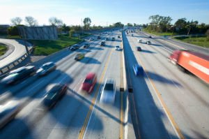 cars on highway