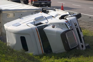 crashed 18 wheeler
