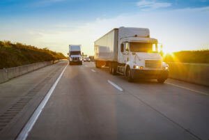 trucks on highway