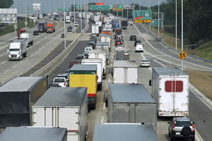 trucks on highway