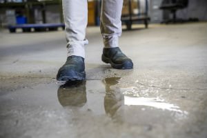walking on a wet floor
