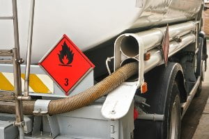 flammable material hazmat truck